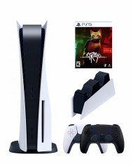 Игровая приставка Sony PlayStation 5 (3-ревизия)+2-й геймпад(черный)+зарядное+Stray Игровая приставка Sony PlayStation 5 (3-ревизия)+2-й геймпад(черный)+зарядное+Stray