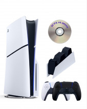 Приставка Sony Playstation 5 slim 1 Tb+2-ой геймпад(черный)+зарядное+Игра на диске Приставка Sony Playstation 5 slim 1 Tb+2-ой геймпад(черный)+зарядное+Игра на диске