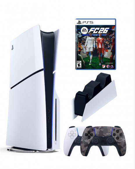 Приставка Sony Playstation 5 slim 1 Tb+2-ой геймпад(камо)+зарядное+FC 26
