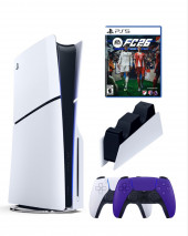 Приставка Sony Playstation 5 slim 1 Tb+2-ой геймпад(фиолет)+зарядное+FC 26
