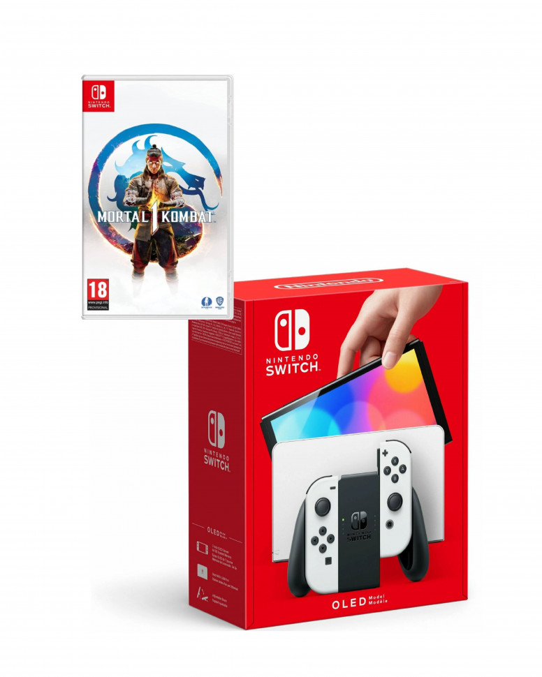 Игровая приставка Nintendo Switch OLED 64 ГБ+Игра Mortal Kombat One ...