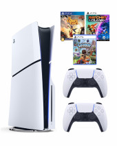 Приставка Sony Playstation 5 slim 1 Tb+2-ой геймпад+3 игры Приставка Sony Playstation 5 slim 1 Tb+2-ой геймпад+3 игры