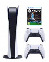 Игровая приставка Sony PlayStation 5 + 2-ой геймпад + Игра FC 24 Игровая приставка Sony PlayStation 5 + 2-ой геймпад + Игра FC 24