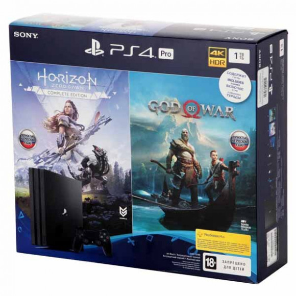 Игровая приставка Sony PlayStation 4 Pro 1TB+Horizon Zero Dawn/God Of War Игровая приставка Sony PlayStation 4 Pro 1TB+Horizon Zero Dawn/God Of War