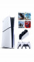 Приставка Sony Playstation 5 slim 1 Tb+2-ой геймпад(белый)+зарядное+Gog of War+ЧП2+HWF+TLOU