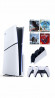 Приставка Sony Playstation 5 slim 1 Tb+2-ой геймпад(белый)+зарядное+Gog of War+ЧП2+HWF+TLOU