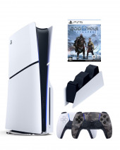 Приставка Sony Playstation 5 slim 1 Tb+2-ой геймпад(Camo)+зарядное+God of War Приставка Sony Playstation 5 slim 1 Tb+2-ой геймпад(Camo)+зарядное+God of War