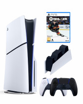 Приставка Sony Playstation 5 slim 1 Tb+2-ой геймпад(черный)+зарядное+NHL25