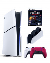 Приставка Sony Playstation 5 slim 1 Tb+2-ой геймпад(красный)+зарядное+Человек Паук Приставка Sony Playstation 5 slim 1 Tb+2-ой геймпад(красный)+зарядное+Человек Паук