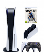 Игровая приставка Sony PlayStation 5 (3-ревизия)+2-й геймпад(камуфляж)+зарядное+FIFA 23, 825 ГБ Игровая приставка Sony PlayStation 5 (3-ревизия)+2-й геймпад(камуфляж)+зарядное+FIFA 23, 825 ГБ