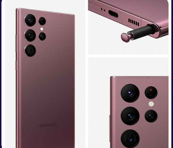 Смартфон Samsung Galaxy S22 Ultra (SM-S908E) 12/512 ГБ, бургунди Смартфон Samsung Galaxy S22 Ultra (SM-S908E) 12/512 ГБ, бургунди
