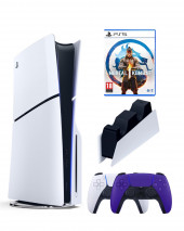 Приставка Sony Playstation 5 slim 1 Tb+2-ой геймпад(пурпурный)+зарядное+Мортал 1 Приставка Sony Playstation 5 slim 1 Tb+2-ой геймпад(пурпурный)+зарядное+Мортал 1