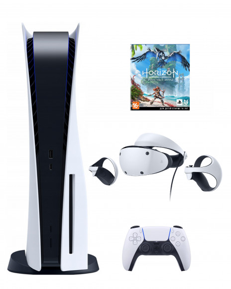 Игровая приставка Sony PlayStation 5 (3-ревизия)+Шлем Sony Playstation VR 2 + Horizon Call of the mountain