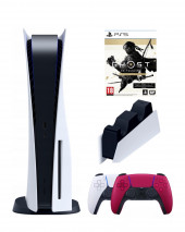 Игровая приставка Sony PlayStation 5 (3-ревизия)+2-й геймпад(красный)+зарядное+Призрак Цусимы, 825 ГБ Игровая приставка Sony PlayStation 5 (3-ревизия)+2-й геймпад(красный)+зарядное+Призрак Цусимы, 825 ГБ