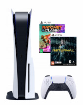 Игровая приставка Sony PlayStation 5, с дисководом, 825 ГБ SSD, Ratchet & Clank + Returnal, белый Игровая приставка Sony PlayStation 5, с дисководом, 825 ГБ SSD, Ratchet & Clank + Returnal, белый