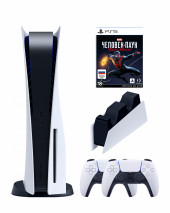 Игровая приставка Sony PlayStation 5 (3-ревизия)+2-й геймпад+ДОК-станция+Marvel's Человек-Паук: Майлз Моралес(диск) Игровая приставка Sony PlayStation 5 (3-ревизия)+2-й геймпад+ДОК-станция+Marvel's Человек-Паук: Майлз Моралес(диск)
